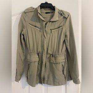 Women’s olive green cargo jacket size xsmall